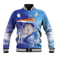 Personalised Marshall Islands Remembrance Day Baseball Jacket We Will Always Remember