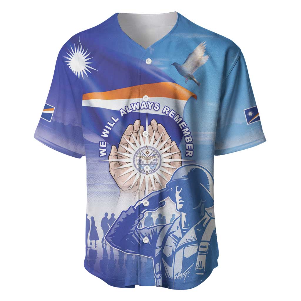 Personalised Marshall Islands Remembrance Day Baseball Jersey We Will Always Remember