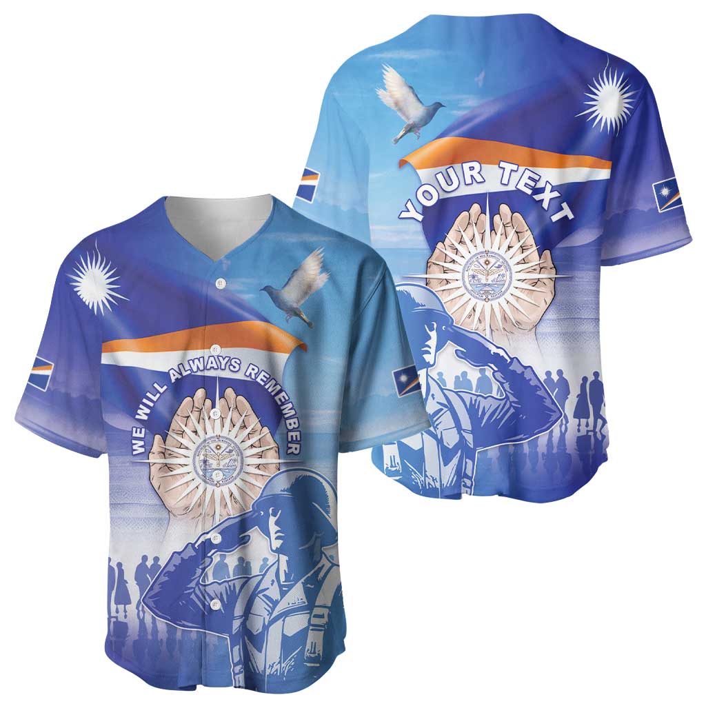 Personalised Marshall Islands Remembrance Day Baseball Jersey We Will Always Remember