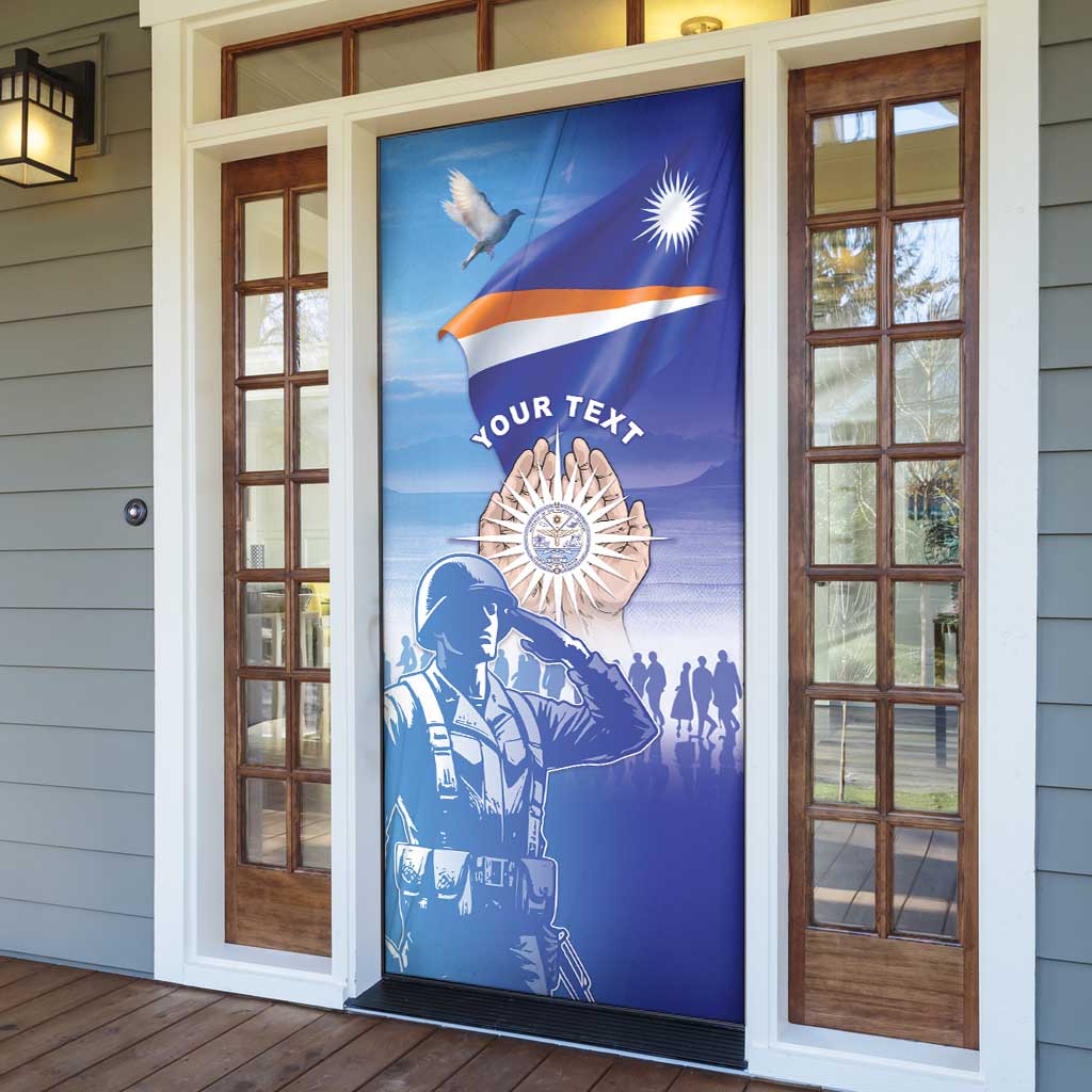 Personalised Marshall Islands Remembrance Day Door Cover We Will Always Remember LT05 - Polynesian Pride