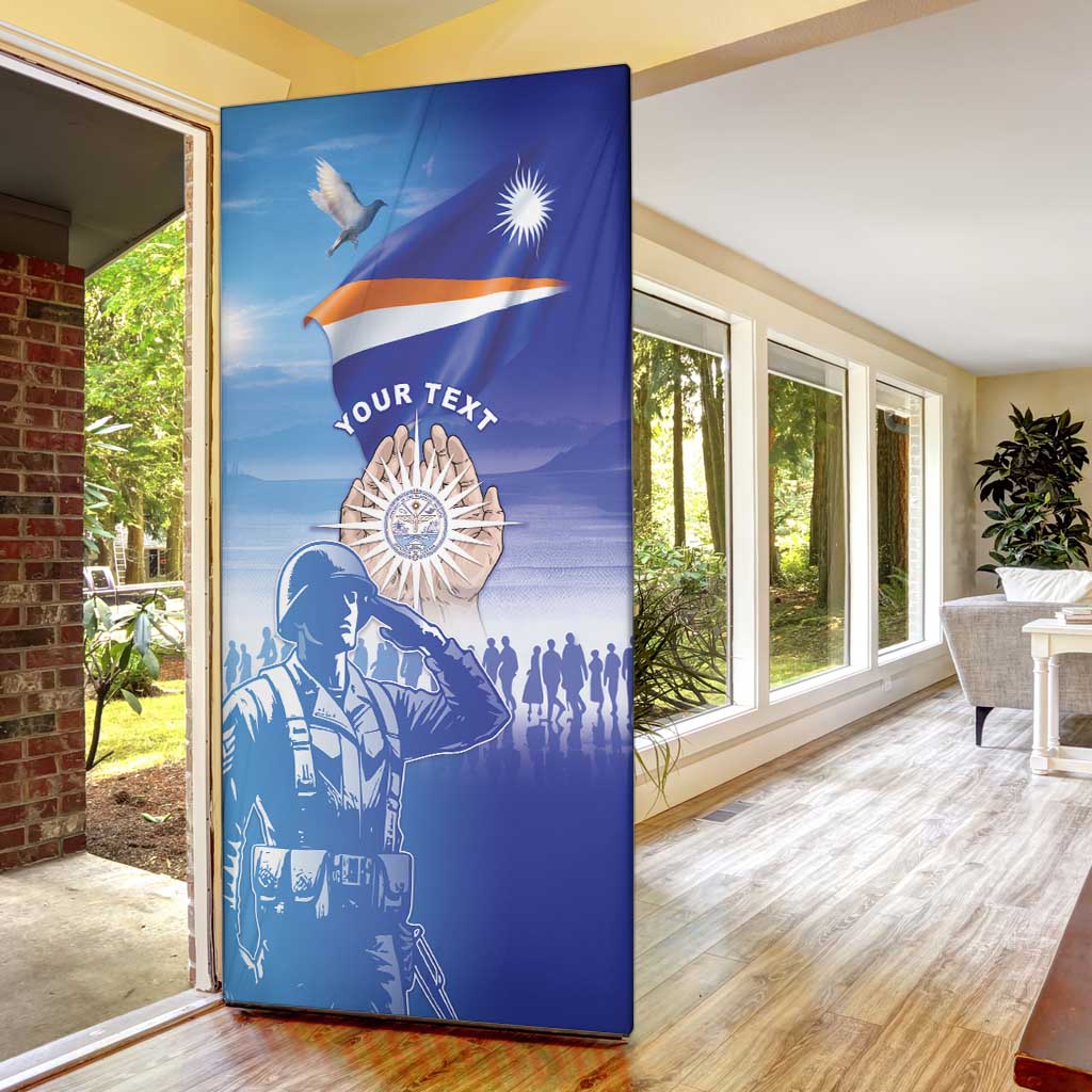 Personalised Marshall Islands Remembrance Day Door Cover We Will Always Remember LT05 - Polynesian Pride