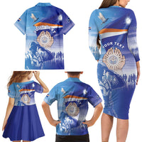Personalised Marshall Islands Remembrance Day Family Matching Long Sleeve Bodycon Dress and Hawaiian Shirt We Will Always Remember