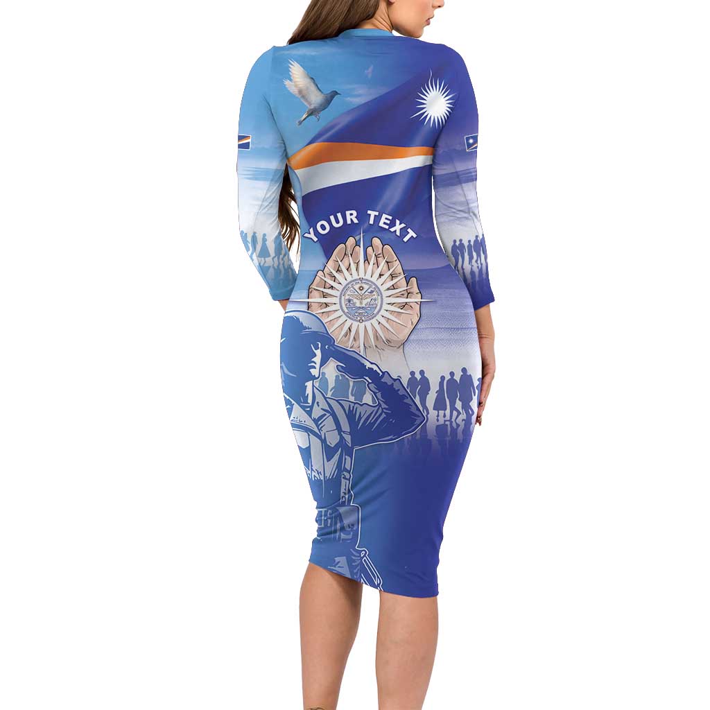 Personalised Marshall Islands Remembrance Day Family Matching Long Sleeve Bodycon Dress and Hawaiian Shirt We Will Always Remember