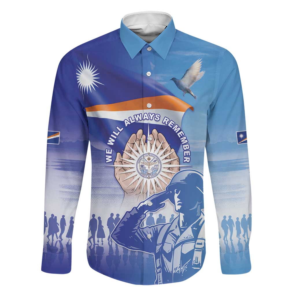 Personalised Marshall Islands Remembrance Day Family Matching Off Shoulder Short Dress and Hawaiian Shirt We Will Always Remember
