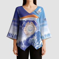 Personalised Marshall Islands Remembrance Day Kimono Sleeve Blouse We Will Always Remember