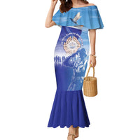 Personalised Marshall Islands Remembrance Day Mermaid Dress We Will Always Remember LT05 Women Blue - Polynesian Pride