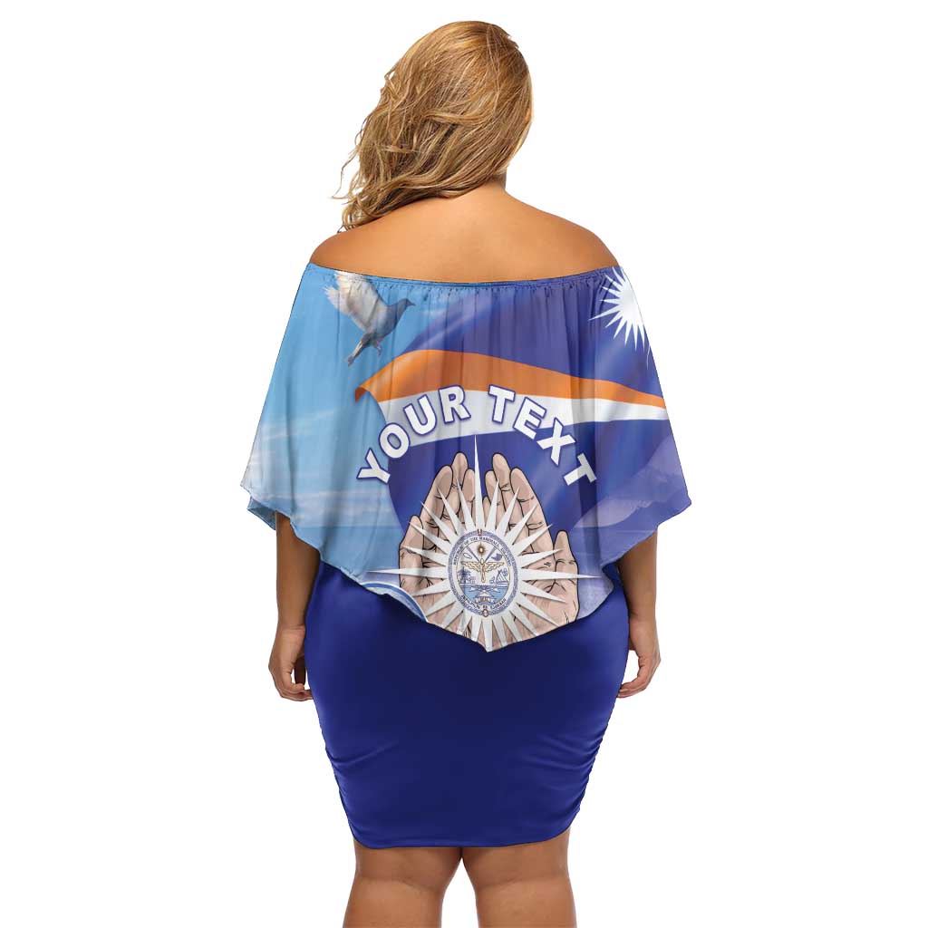 Personalised Marshall Islands Remembrance Day Off Shoulder Short Dress We Will Always Remember