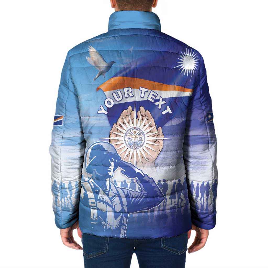Personalised Marshall Islands Remembrance Day Padded Jacket We Will Always Remember