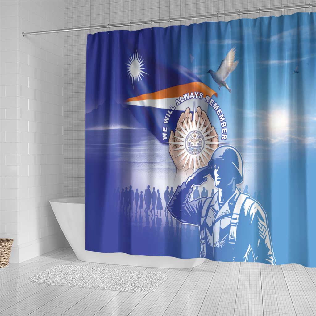 Marshall Islands Remembrance Day Shower Curtain We Will Always Remember