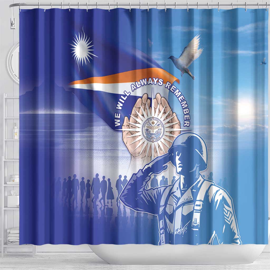 Marshall Islands Remembrance Day Shower Curtain We Will Always Remember