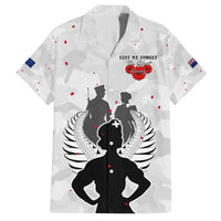 New Zealand ANZAC Day Family Matching Off The Shoulder Long Sleeve Dress and Hawaiian Shirt For The Nurse Lest We Forget LT05 Dad's Shirt - Short Sleeve White - Polynesian Pride