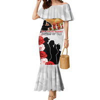 New Zealand ANZAC Day Mermaid Dress The Unsung Heroes Sisters of War LT05 Women White - Polynesian Pride