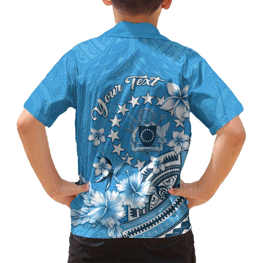 Personalised Penrhyn Gospel Day Family Matching Off Shoulder Short Dress and Hawaiian Shirt Cook Islands Tribal Pattern