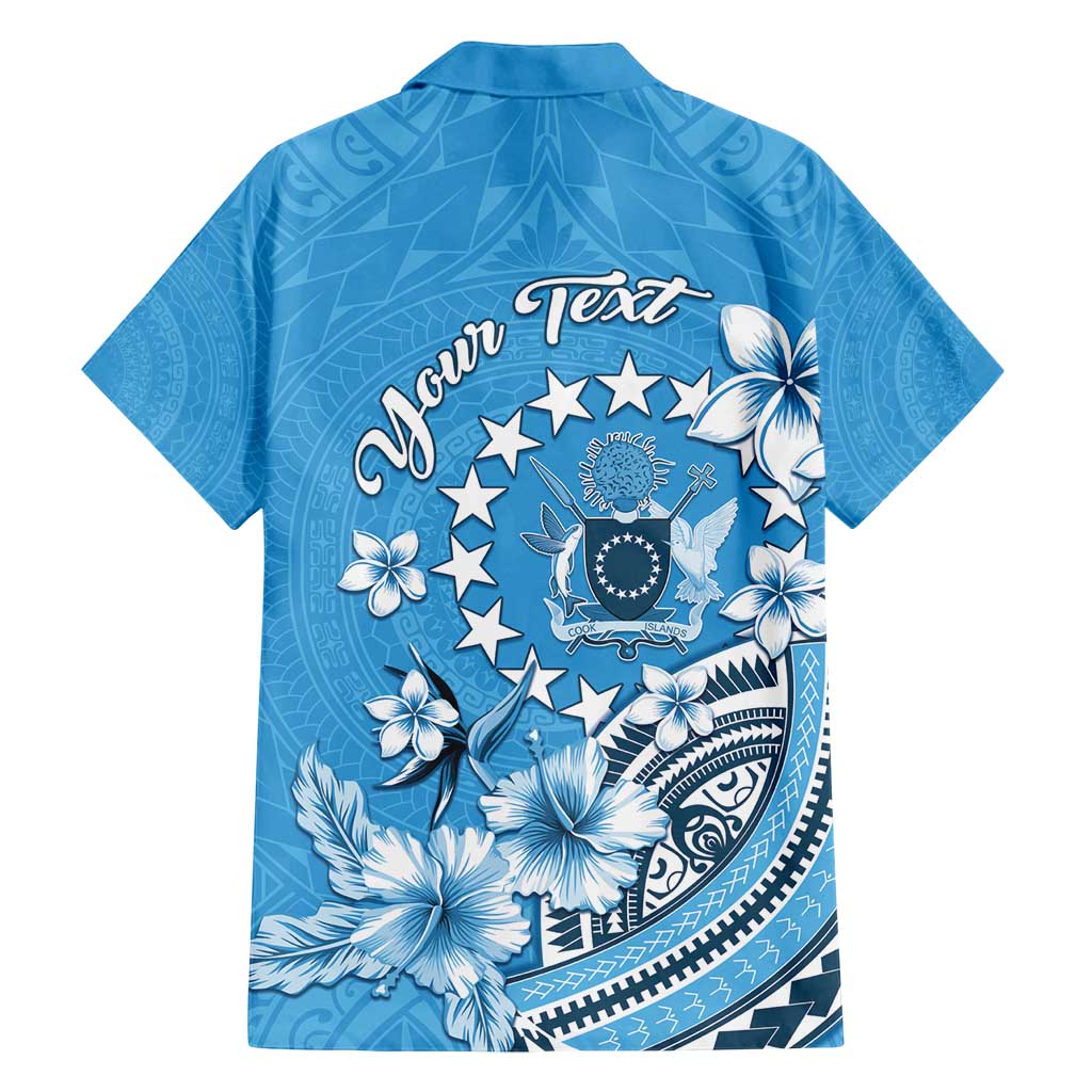 Personalised Penrhyn Gospel Day Family Matching Off Shoulder Short Dress and Hawaiian Shirt Cook Islands Tribal Pattern
