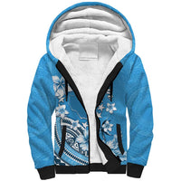 Personalised Penrhyn Gospel Day Sherpa Hoodie Cook Islands Tribal Pattern