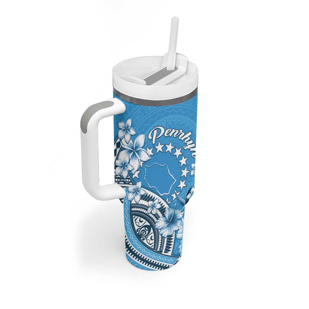 Personalised Penrhyn Gospel Day Tumbler With Handle Cook Islands Tribal Pattern