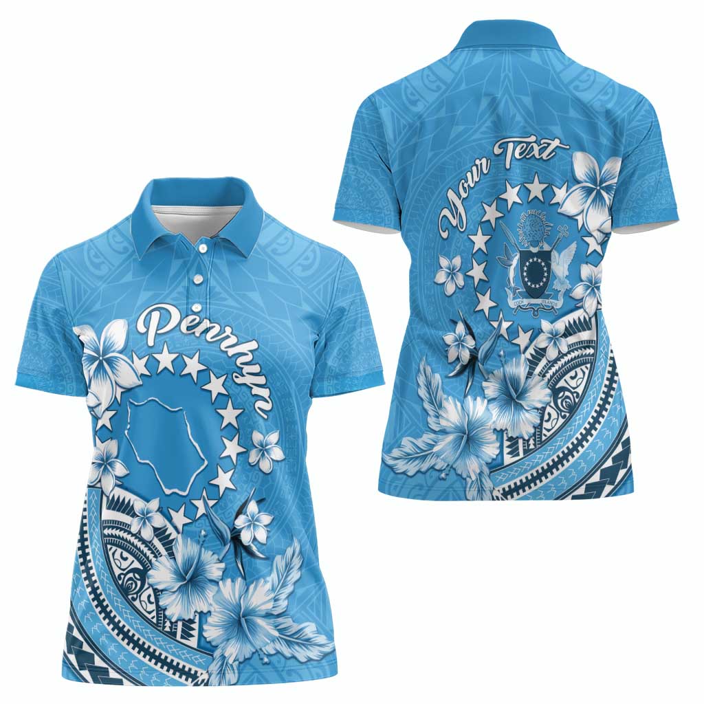 Personalised Penrhyn Gospel Day Women Polo Shirt Cook Islands Tribal Pattern