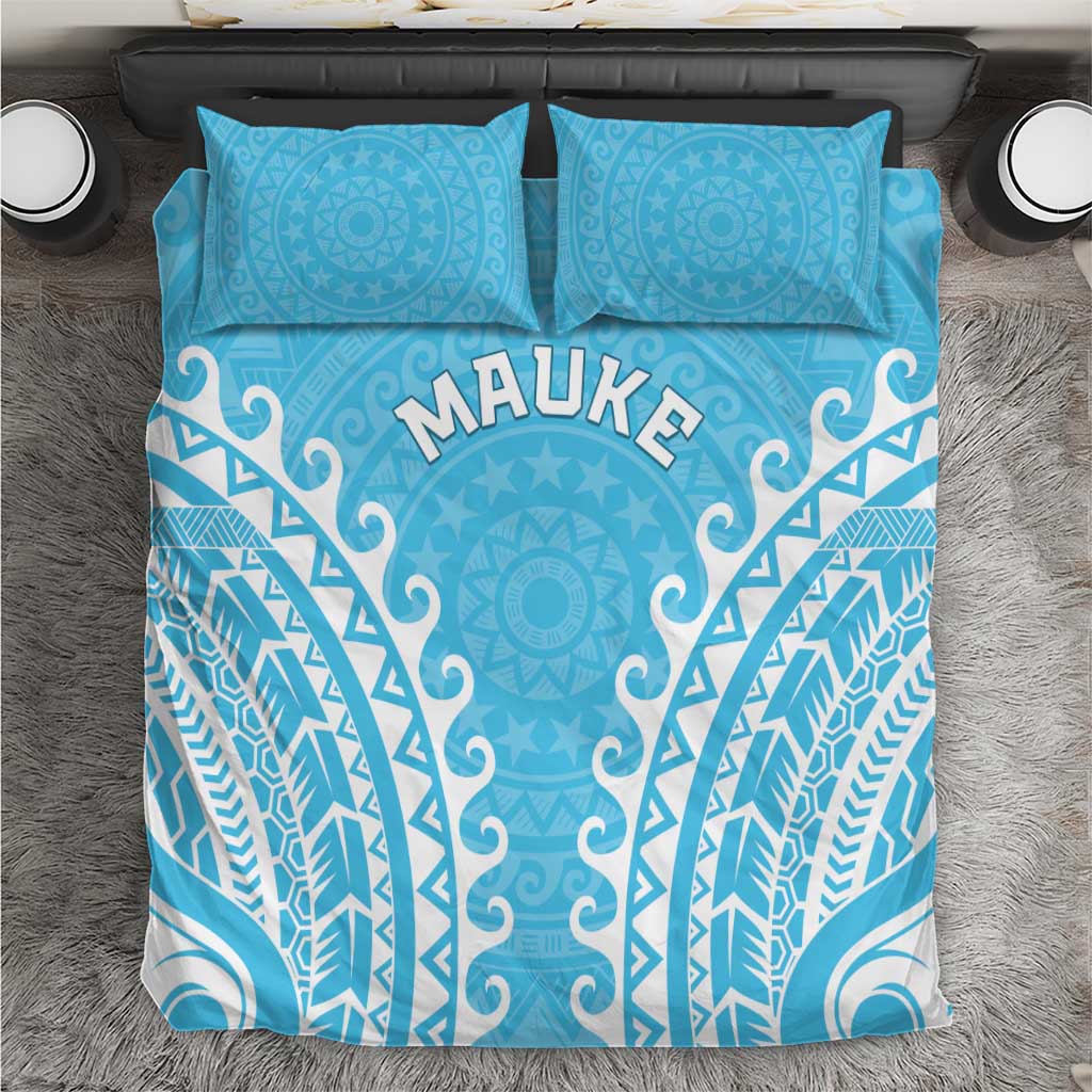 Custom Cook Islands Mauke Bedding Set Polynesian Tribal Tattoo