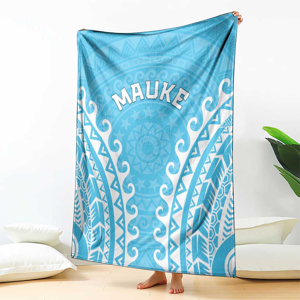 Custom Cook Islands Mauke Blanket Polynesian Tribal Tattoo