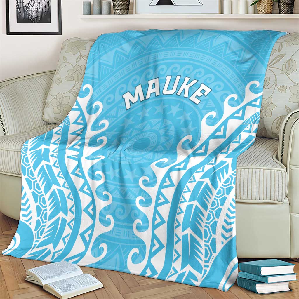 Custom Cook Islands Mauke Blanket Polynesian Tribal Tattoo