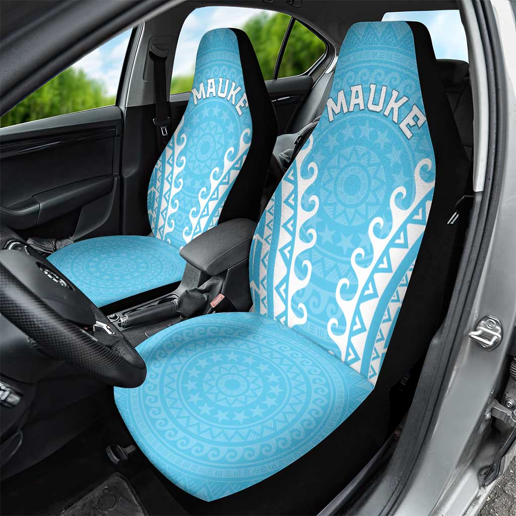 Custom Cook Islands Mauke Car Seat Cover Polynesian Tribal Tattoo