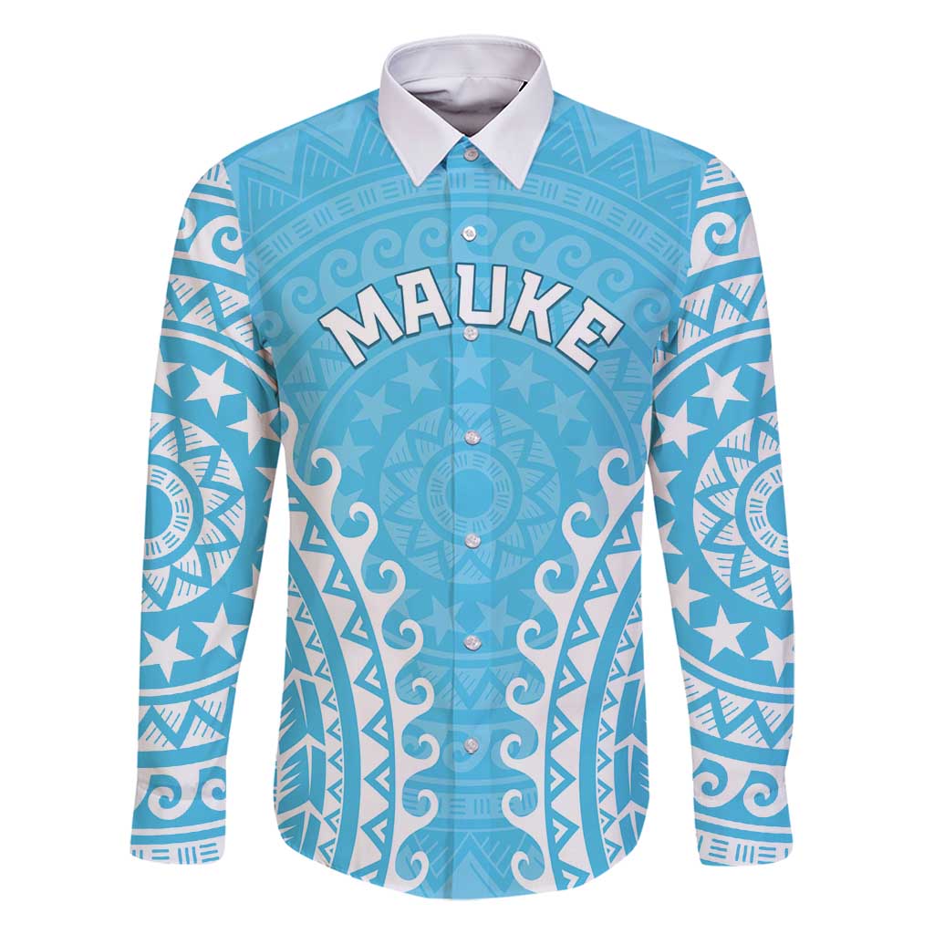 Custom Cook Islands Mauke Family Matching Long Sleeve Bodycon Dress and Hawaiian Shirt Polynesian Tribal Tattoo