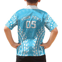 Custom Cook Islands Mauke Family Matching Short Sleeve Bodycon Dress and Hawaiian Shirt Polynesian Tribal Tattoo