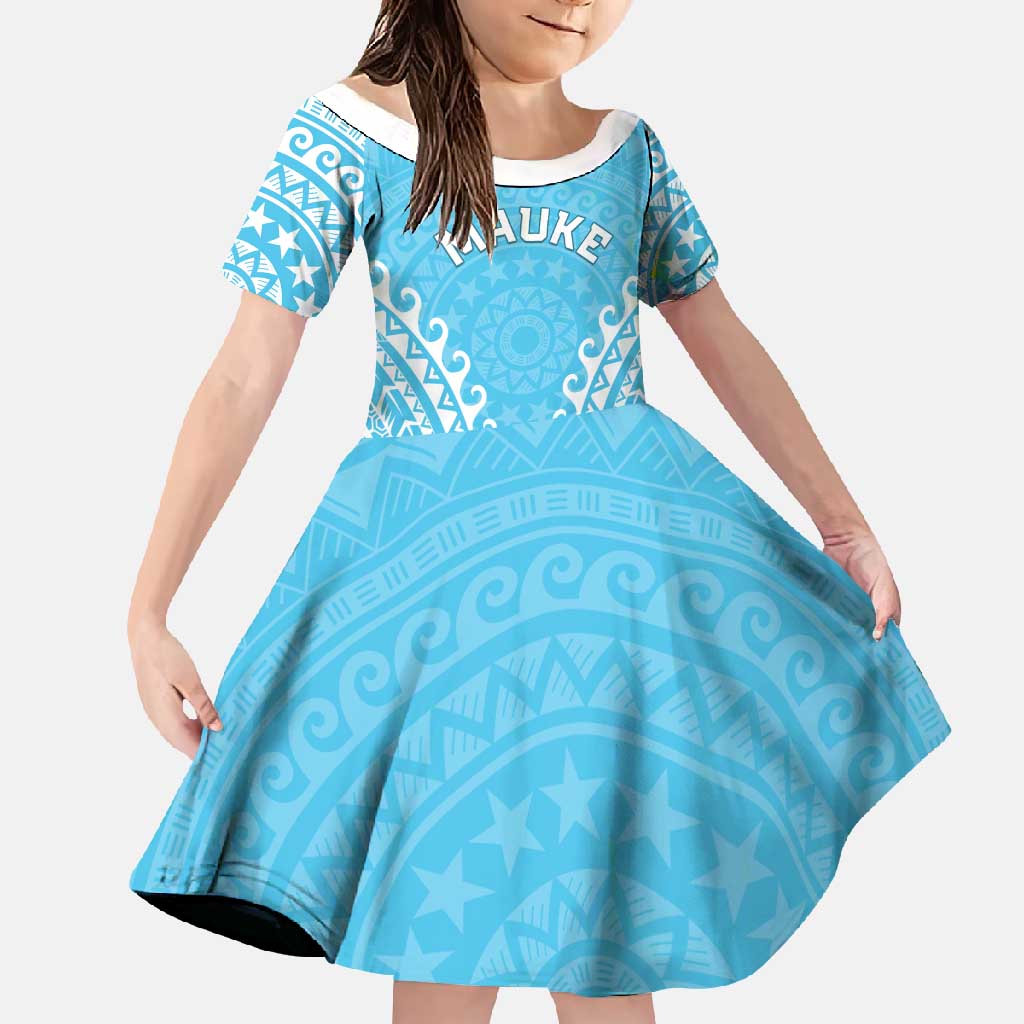 Custom Cook Islands Mauke Family Matching Summer Maxi Dress and Hawaiian Shirt Polynesian Tribal Tattoo