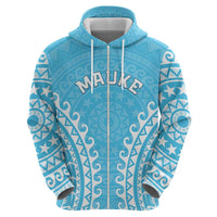 Custom Cook Islands Mauke Hoodie Polynesian Tribal Tattoo