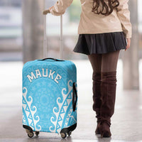 Custom Cook Islands Mauke Luggage Cover Polynesian Tribal Tattoo