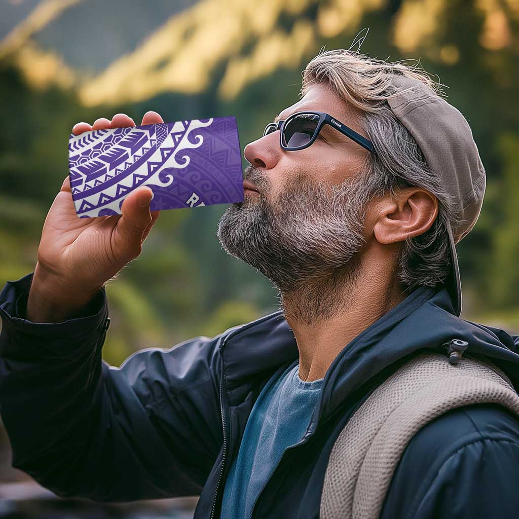 Cook Islands Rarotonga 4 in 1 Can Cooler Tumbler Polynesian Tribal Tattoo