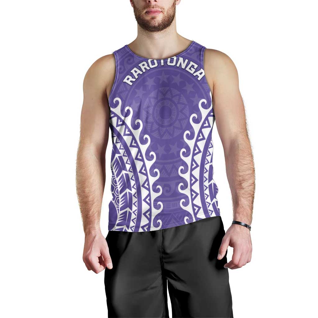 Custom Cook Islands Rarotonga Men Tank Top Polynesian Tribal Tattoo