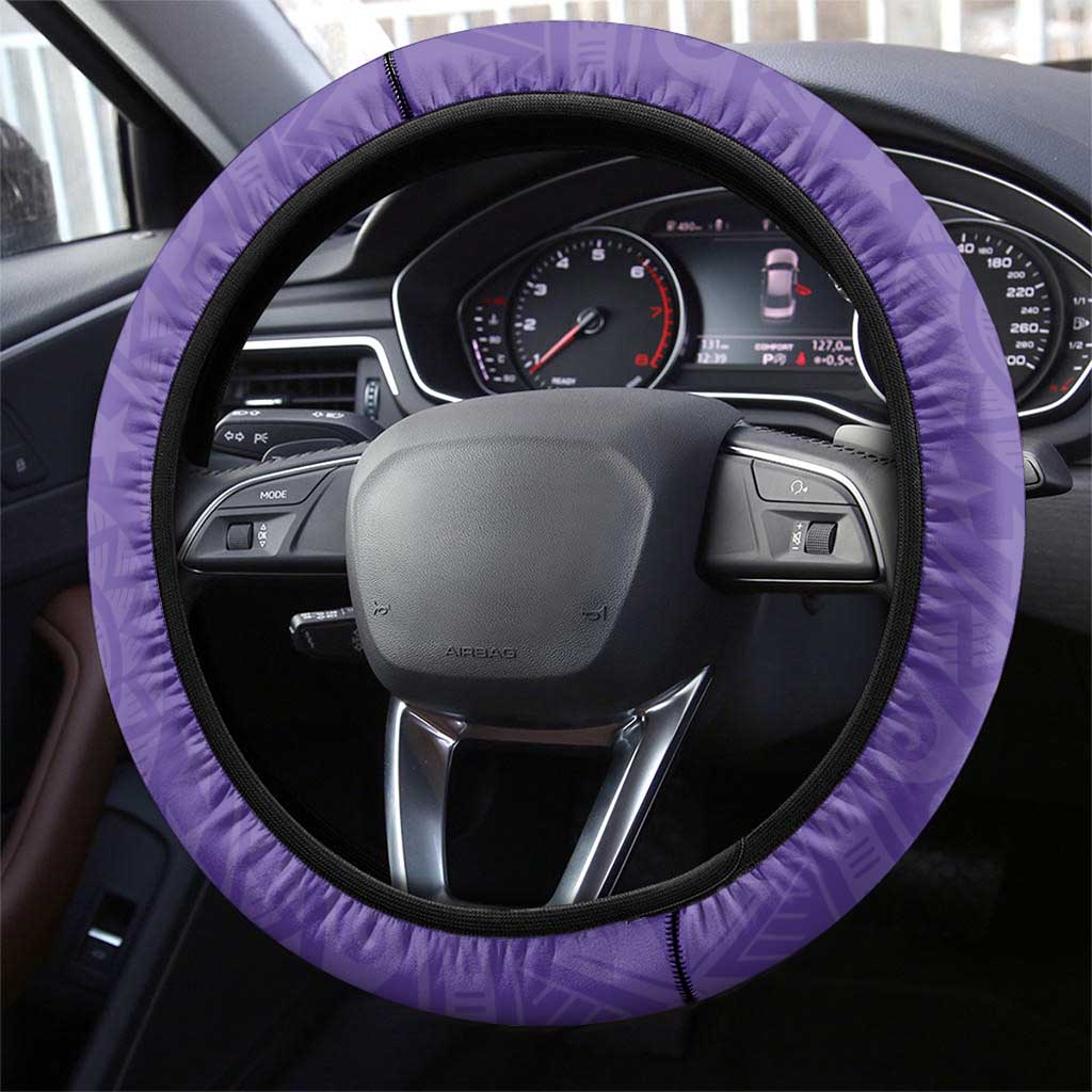 Cook Islands Rarotonga Steering Wheel Cover Polynesian Tribal Tattoo