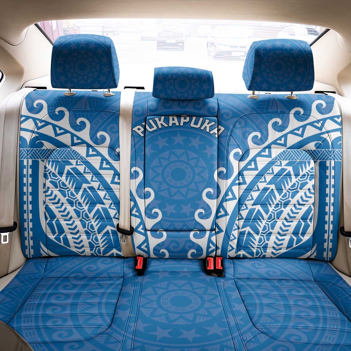 Custom Cook Islands Pukapuka Back Car Seat Cover Polynesian Tribal Tattoo
