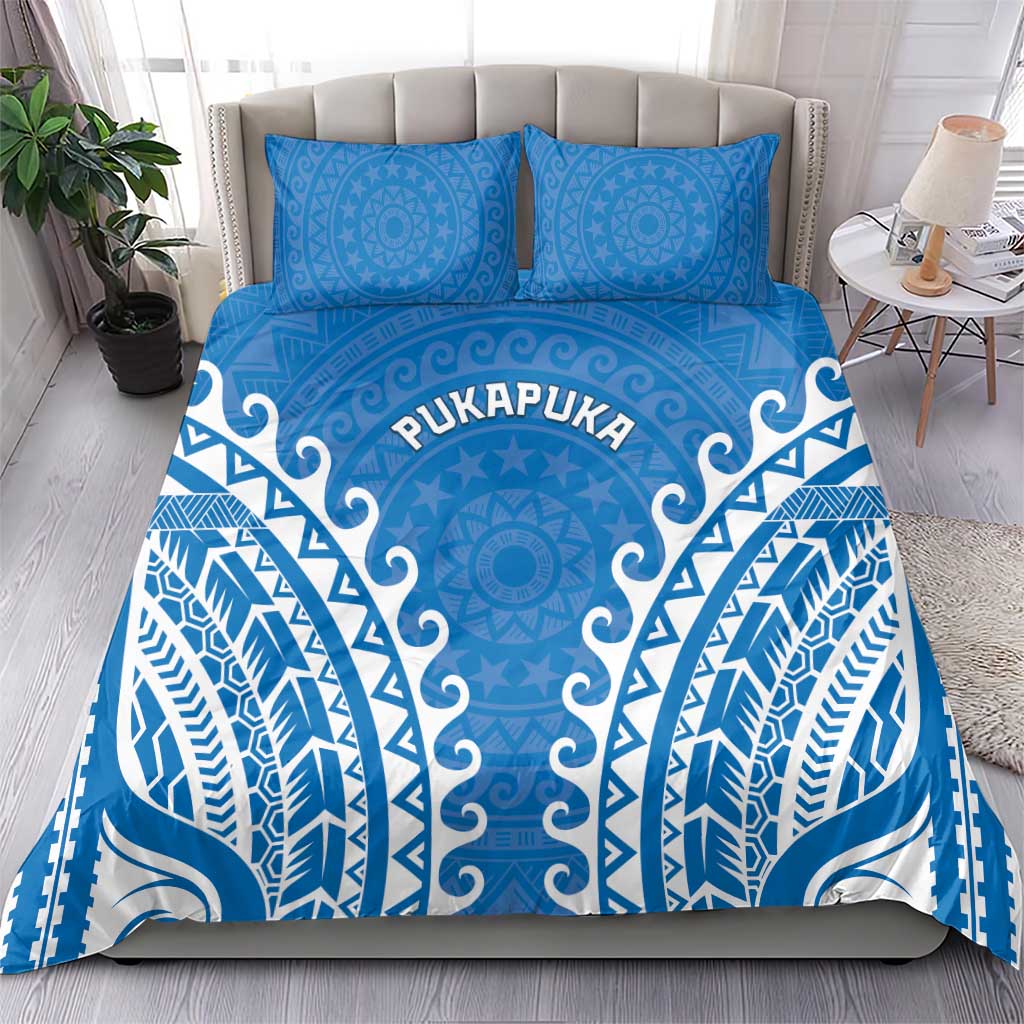 Custom Cook Islands Pukapuka Bedding Set Polynesian Tribal Tattoo