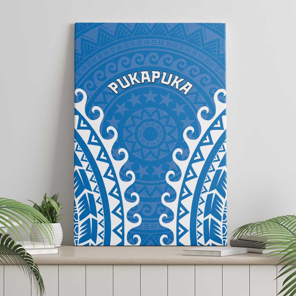 Custom Cook Islands Pukapuka Canvas Wall Art Polynesian Tribal Tattoo