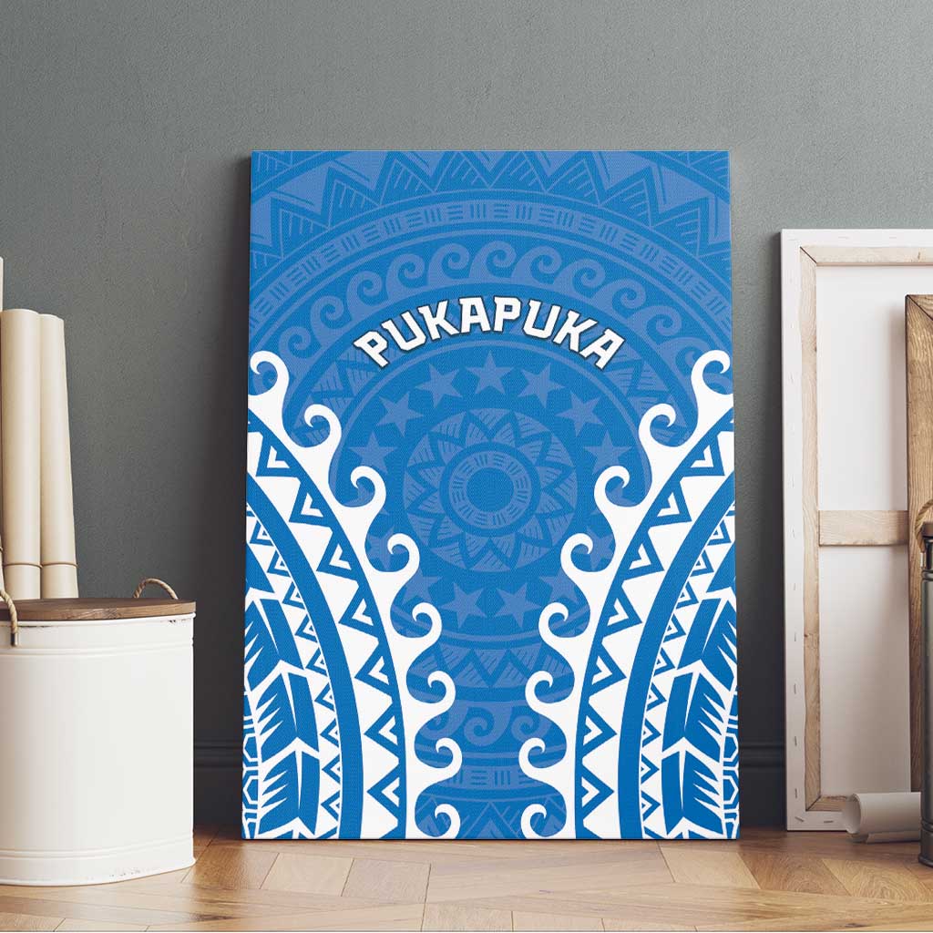 Custom Cook Islands Pukapuka Canvas Wall Art Polynesian Tribal Tattoo