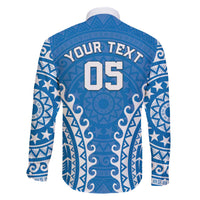 Custom Cook Islands Pukapuka Family Matching Off The Shoulder Long Sleeve Dress and Hawaiian Shirt Polynesian Tribal Tattoo