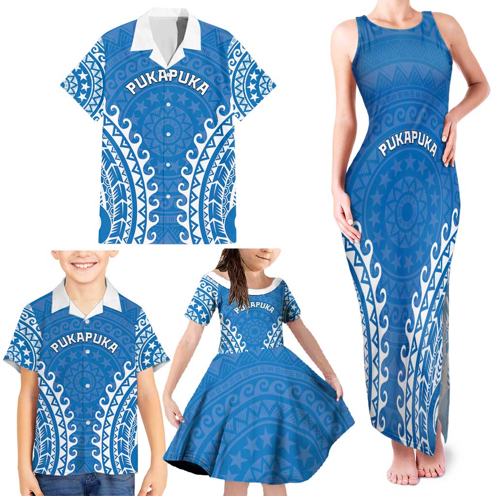 Custom Cook Islands Pukapuka Family Matching Tank Maxi Dress and Hawaiian Shirt Polynesian Tribal Tattoo LT05 - Polynesian Pride