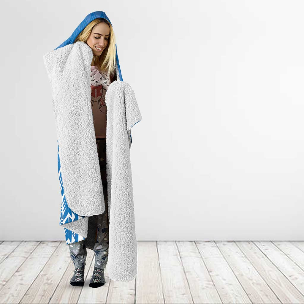 Custom Cook Islands Pukapuka Hooded Blanket Polynesian Tribal Tattoo