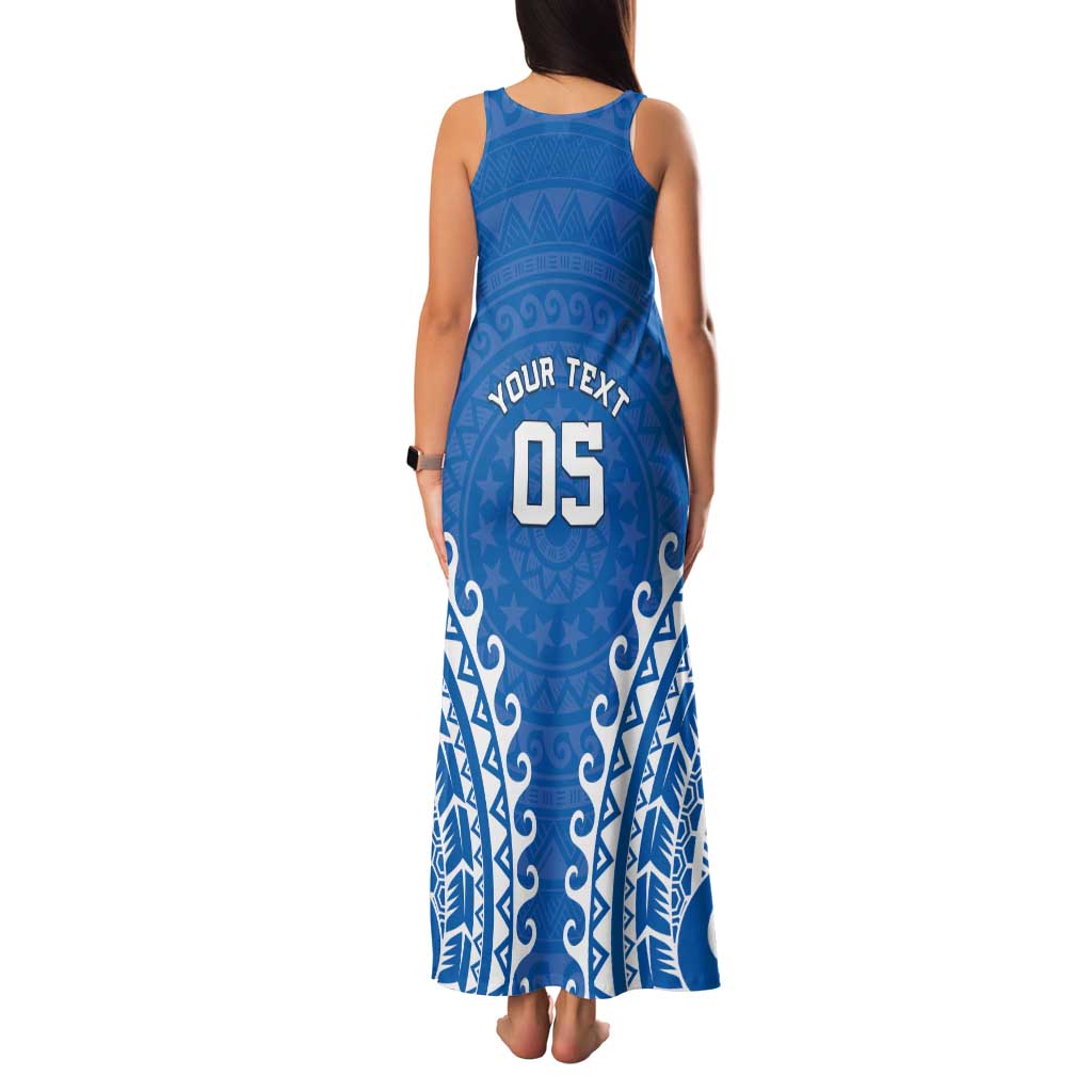 Custom Cook Islands Pukapuka Tank Maxi Dress Polynesian Tribal Tattoo
