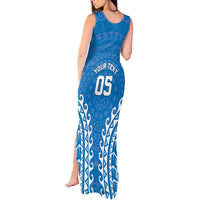 Custom Cook Islands Pukapuka Tank Maxi Dress Polynesian Tribal Tattoo