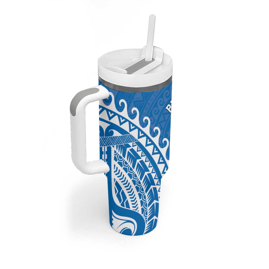 Cook Islands Pukapuka Tumbler With Handle Polynesian Tribal Tattoo