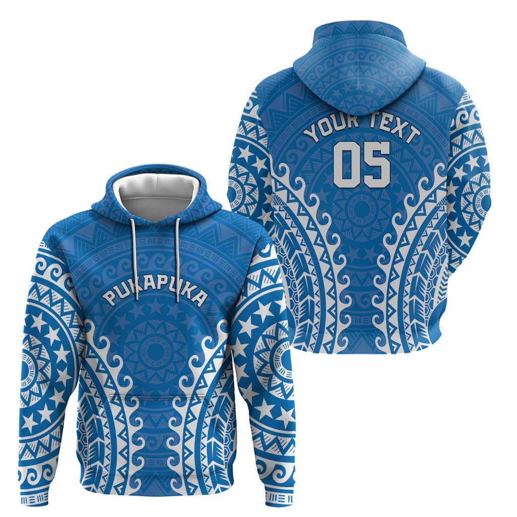 Custom Cook Islands Pukapuka Zip Hoodie Polynesian Tribal Tattoo