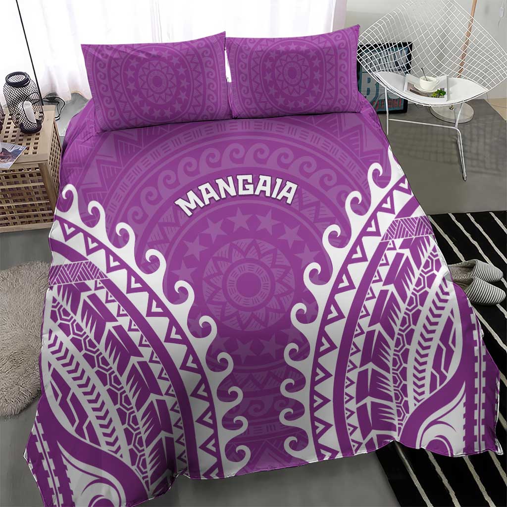 Custom Cook Islands Mangaia Bedding Set Polynesian Tribal Tattoo