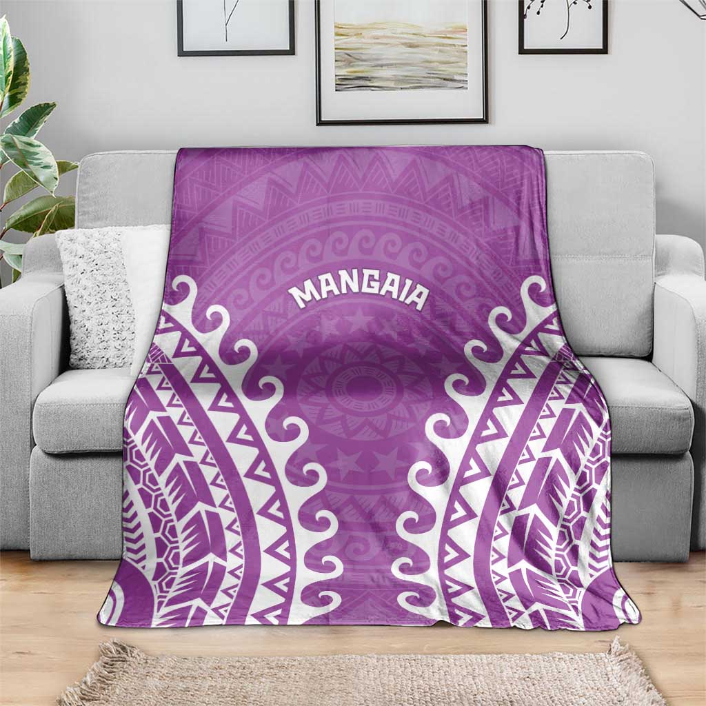 Custom Cook Islands Mangaia Blanket Polynesian Tribal Tattoo