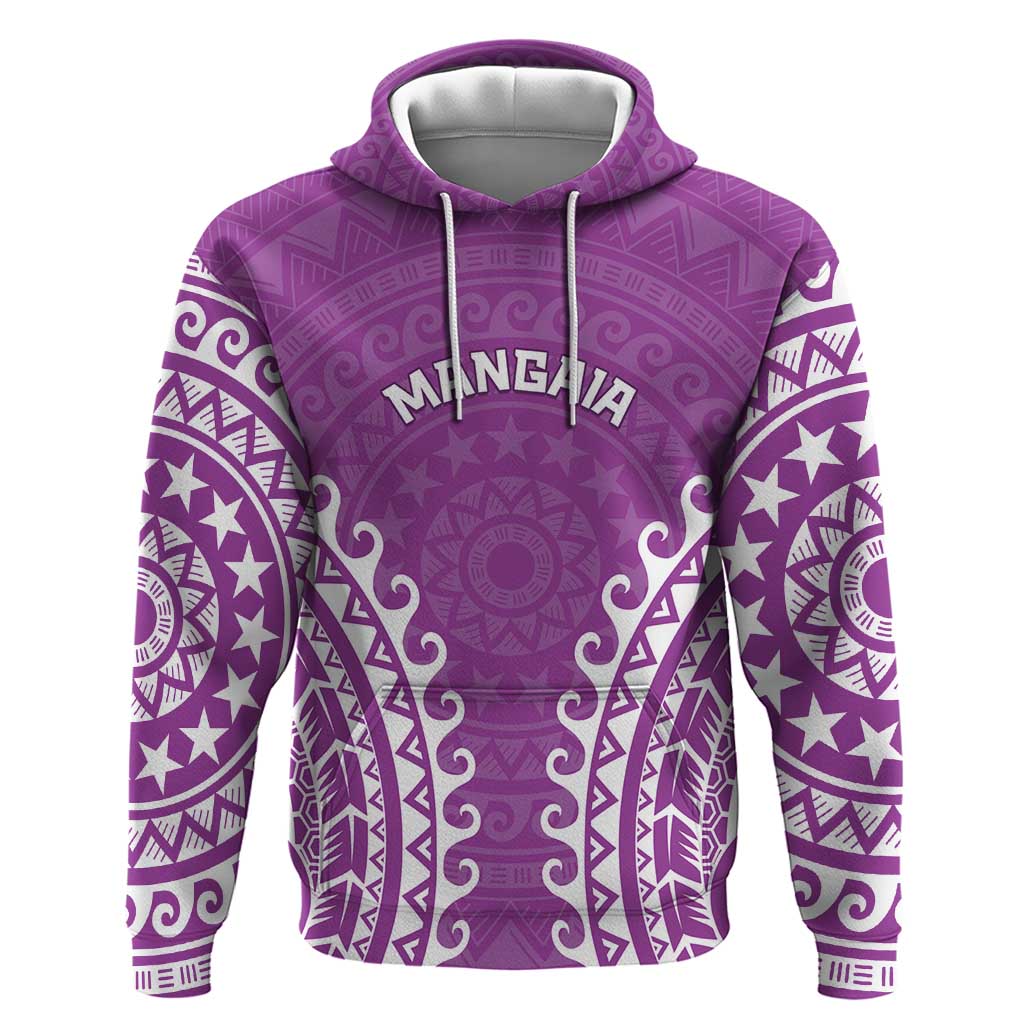 Custom Cook Islands Mangaia Hoodie Polynesian Tribal Tattoo LT05 Pullover Hoodie Pink - Polynesian Pride