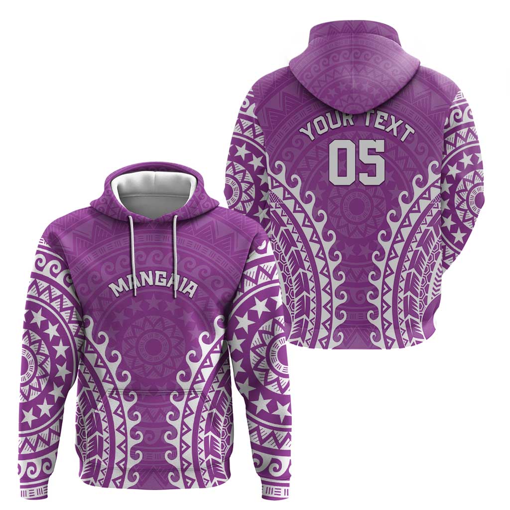 Custom Cook Islands Mangaia Hoodie Polynesian Tribal Tattoo LT05 - Polynesian Pride