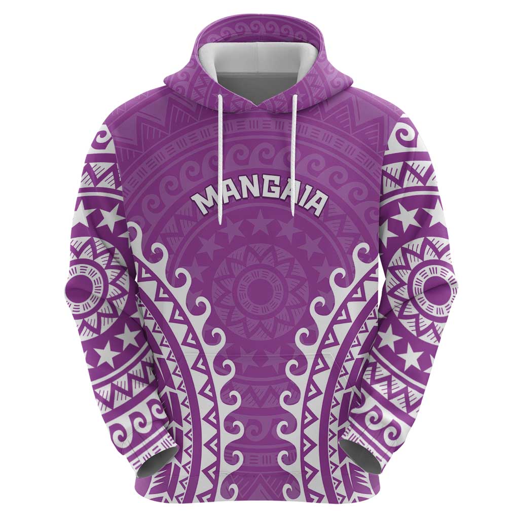 Custom Cook Islands Mangaia Hoodie Polynesian Tribal Tattoo LT05 - Polynesian Pride