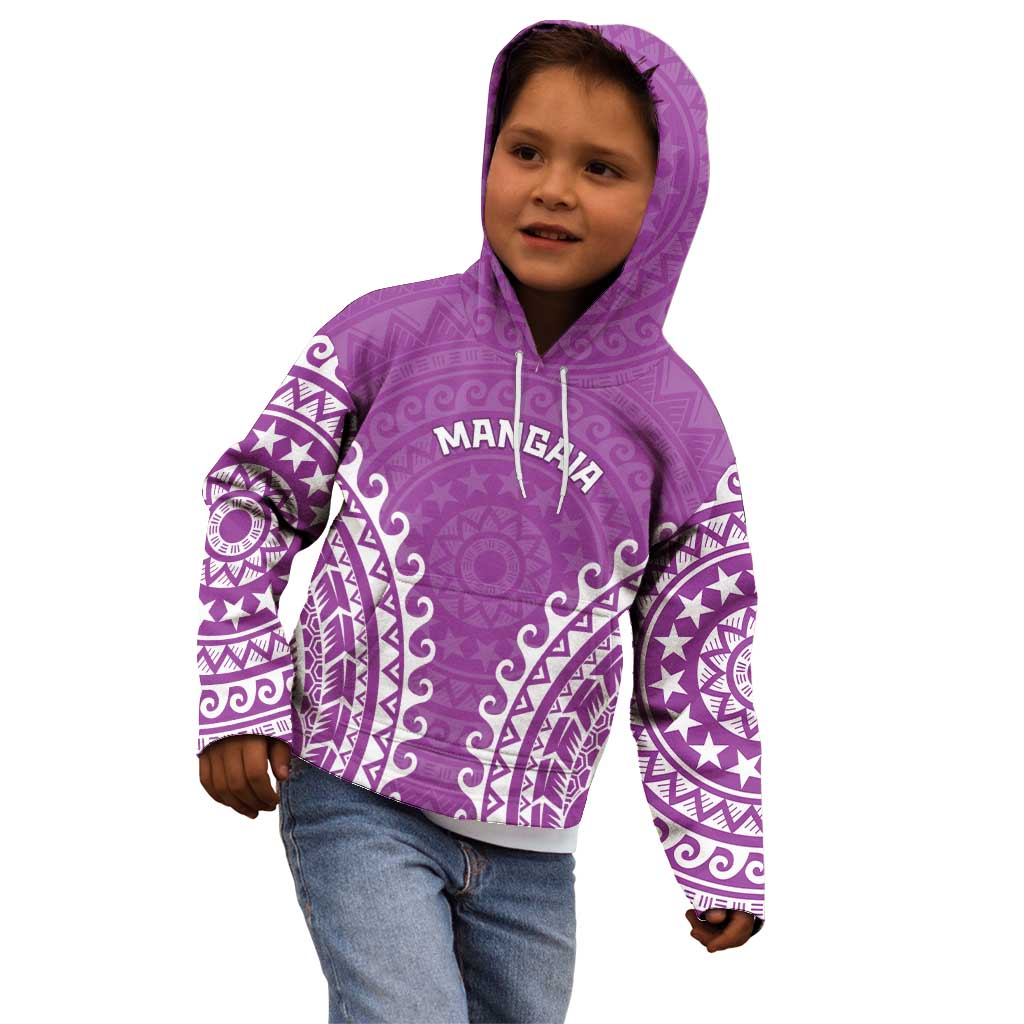 Custom Cook Islands Mangaia Kid Hoodie Polynesian Tribal Tattoo